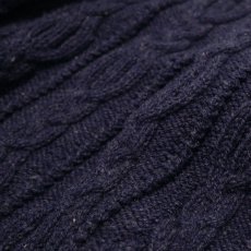 画像10: Cottage Craft WOOL HAND KNIT BOTTLE NECK FISHERMAN'S SWEATER (10)