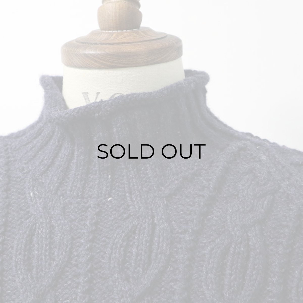 画像6: Cottage Craft WOOL HAND KNIT BOTTLE NECK FISHERMAN'S SWEATER (6)