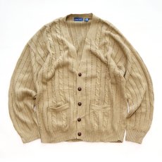 画像1: 90's TOWNCRAFT ACRYLIC CABLE KNIT CARDIGAN (1)