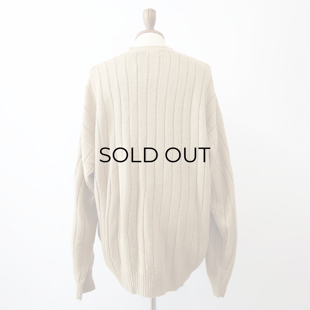 画像9: 90's TOWNCRAFT ACRYLIC CABLE KNIT CARDIGAN (9)