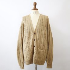 画像7: 90's TOWNCRAFT ACRYLIC CABLE KNIT CARDIGAN (7)