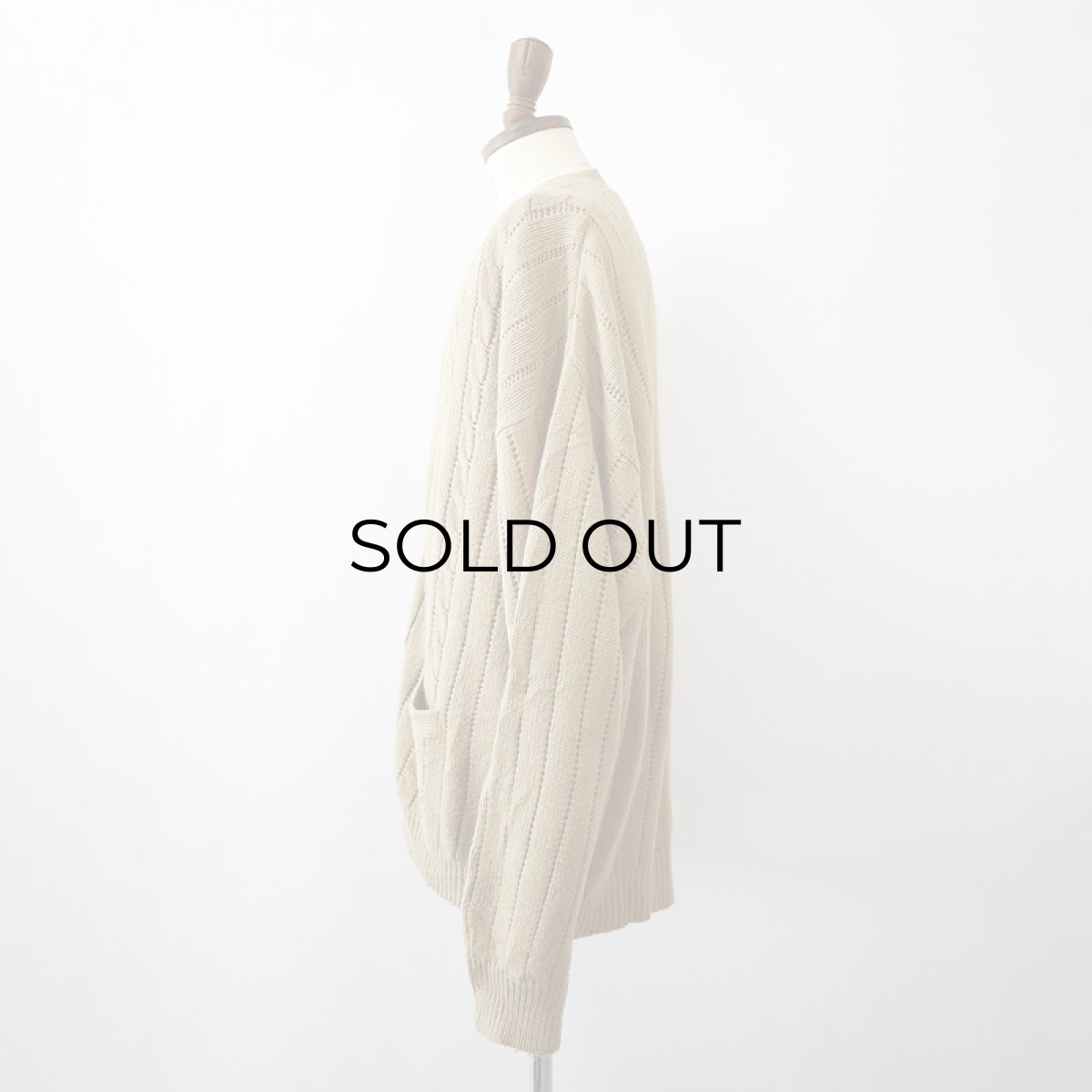 画像8: 90's TOWNCRAFT ACRYLIC CABLE KNIT CARDIGAN (8)