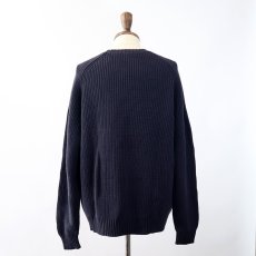 画像8: OLD UNKNOWN BRAND COTTON RIB KNIT CREW NECK SWEATER (8)