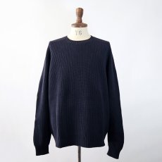 画像6: OLD UNKNOWN BRAND COTTON RIB KNIT CREW NECK SWEATER (6)