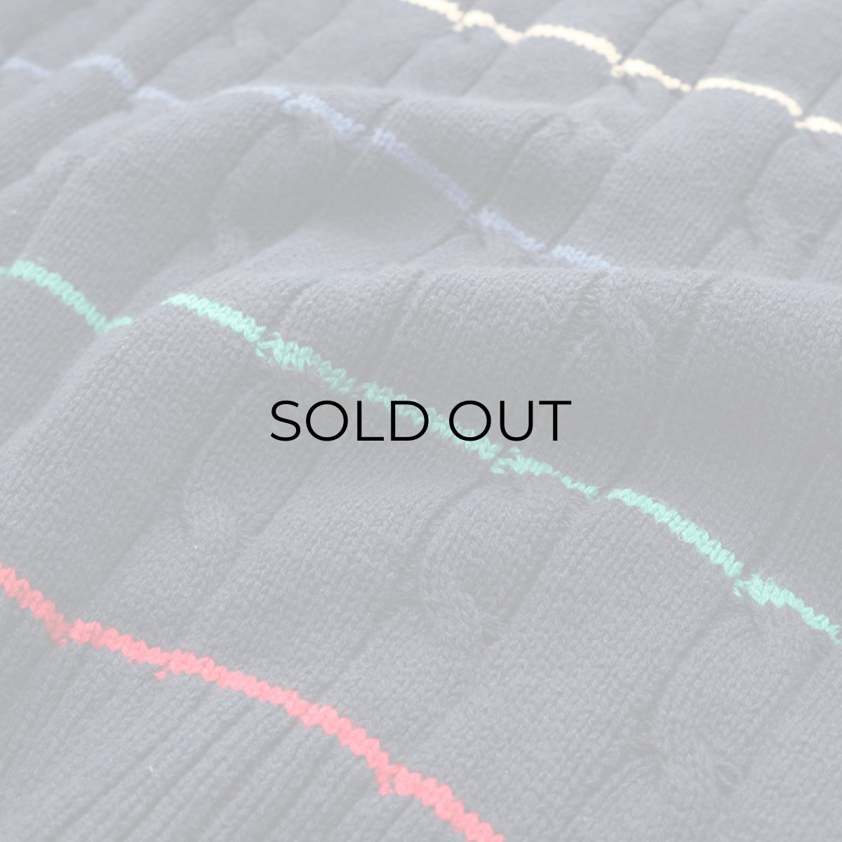 画像6: 90's WICKHAM COTTON BORDER KNIT CREW NECK SWEATER "MADE IN USA" (6)