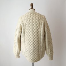 画像12: 80's L.L. Bean WOOL HNAD KNIT FISHERMAN'S CARDIGAN "MADE IN IRELAND" (12)