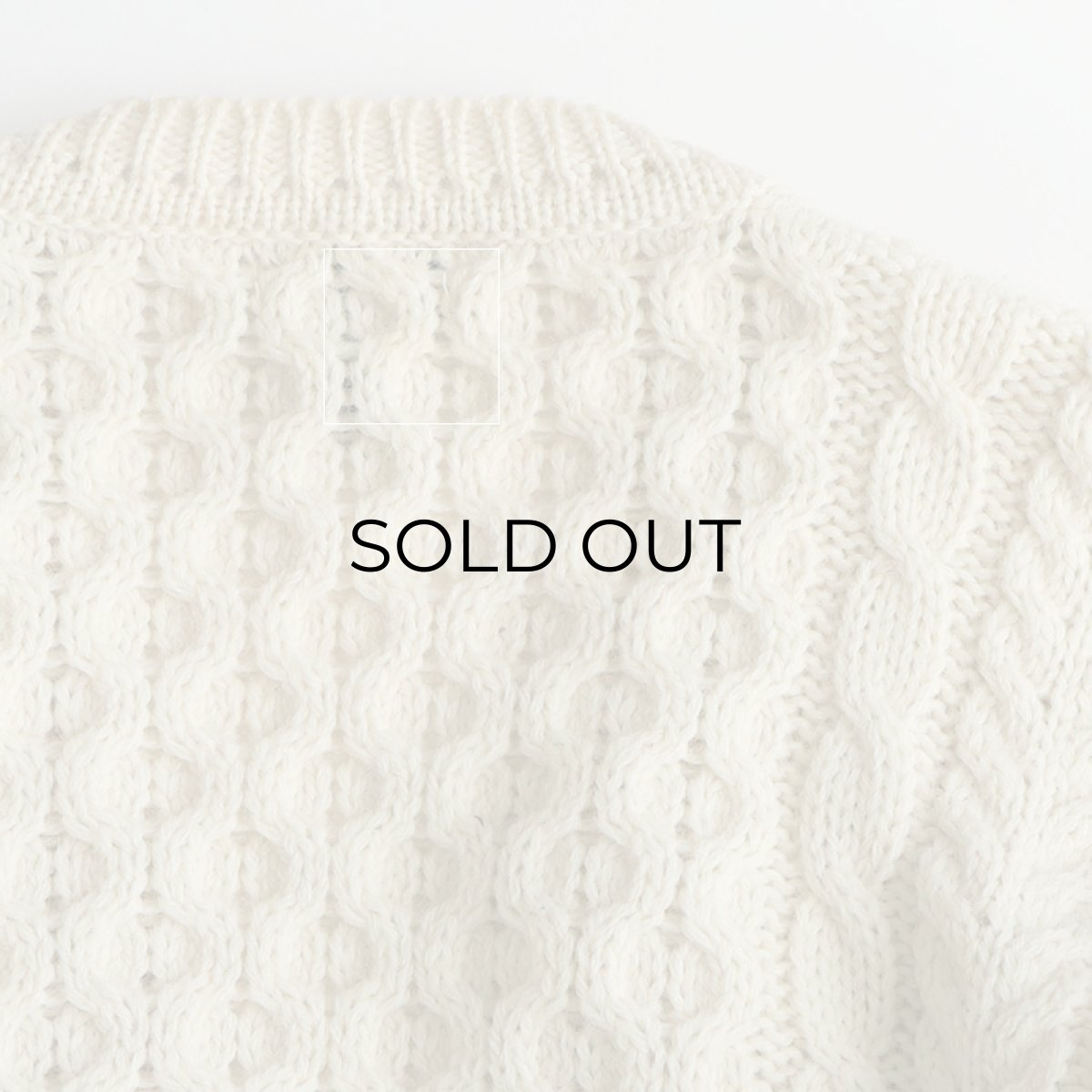 画像6: 80's L.L. Bean WOOL HNAD KNIT FISHERMAN'S CARDIGAN "MADE IN IRELAND" (6)