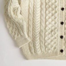 画像4: 80's L.L. Bean WOOL HNAD KNIT FISHERMAN'S CARDIGAN "MADE IN IRELAND" (4)