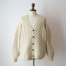 画像10: 80's L.L. Bean WOOL HNAD KNIT FISHERMAN'S CARDIGAN "MADE IN IRELAND" (10)