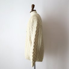 画像11: 80's L.L. Bean WOOL HNAD KNIT FISHERMAN'S CARDIGAN "MADE IN IRELAND" (11)