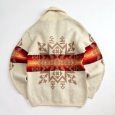 画像2: 70's Pendleton WOOL JACQUARD KNIT SHAWL COLLAR CARDIGAN (2)