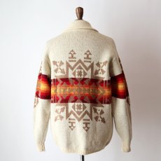 画像14: 70's Pendleton WOOL JACQUARD KNIT SHAWL COLLAR CARDIGAN (14)