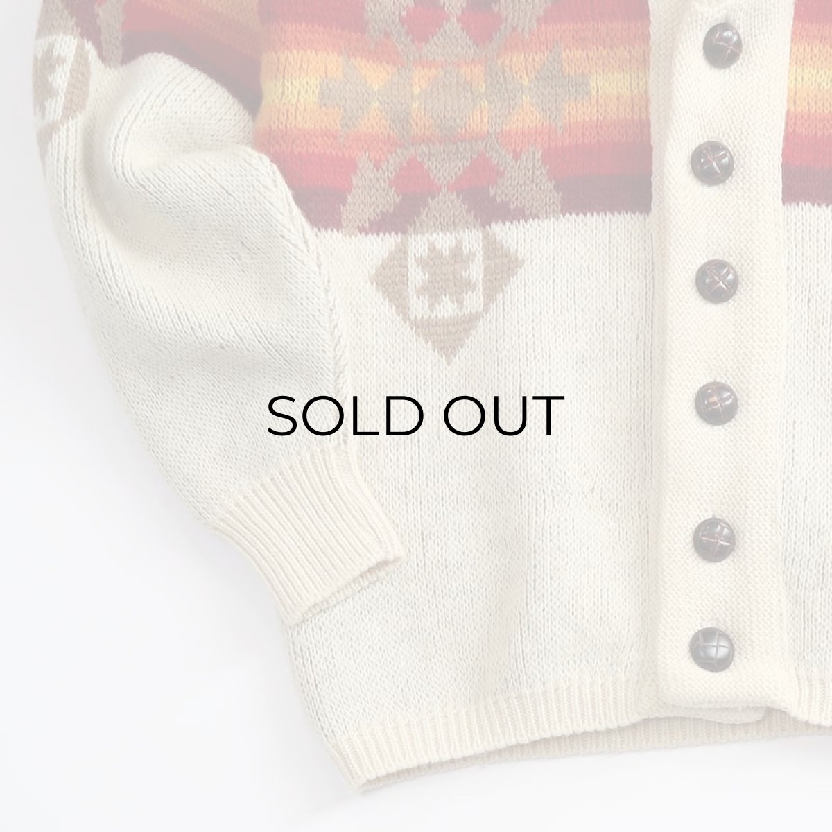 画像4: 70's Pendleton WOOL JACQUARD KNIT SHAWL COLLAR CARDIGAN (4)