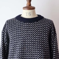 画像10: 80's L.L. Bean WOOL RAYON KNIT BIRD'S EYE PATTERN NORDIC SWEATER "MADE IN NORWAY" (10)