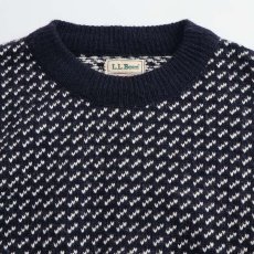 画像6: 80's L.L. Bean WOOL RAYON KNIT BIRD'S EYE PATTERN NORDIC SWEATER "MADE IN NORWAY" (6)