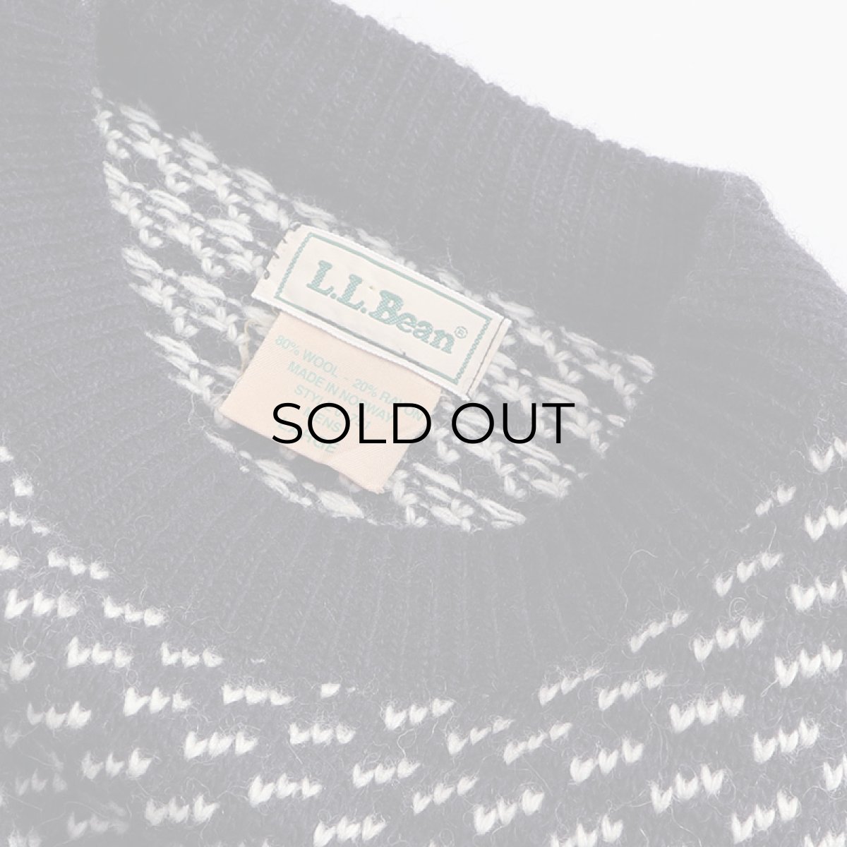 画像8: 80's L.L. Bean WOOL RAYON KNIT BIRD'S EYE PATTERN NORDIC SWEATER "MADE IN NORWAY" (8)