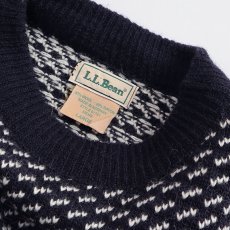 画像8: 80's L.L. Bean WOOL RAYON KNIT BIRD'S EYE PATTERN NORDIC SWEATER "MADE IN NORWAY" (8)