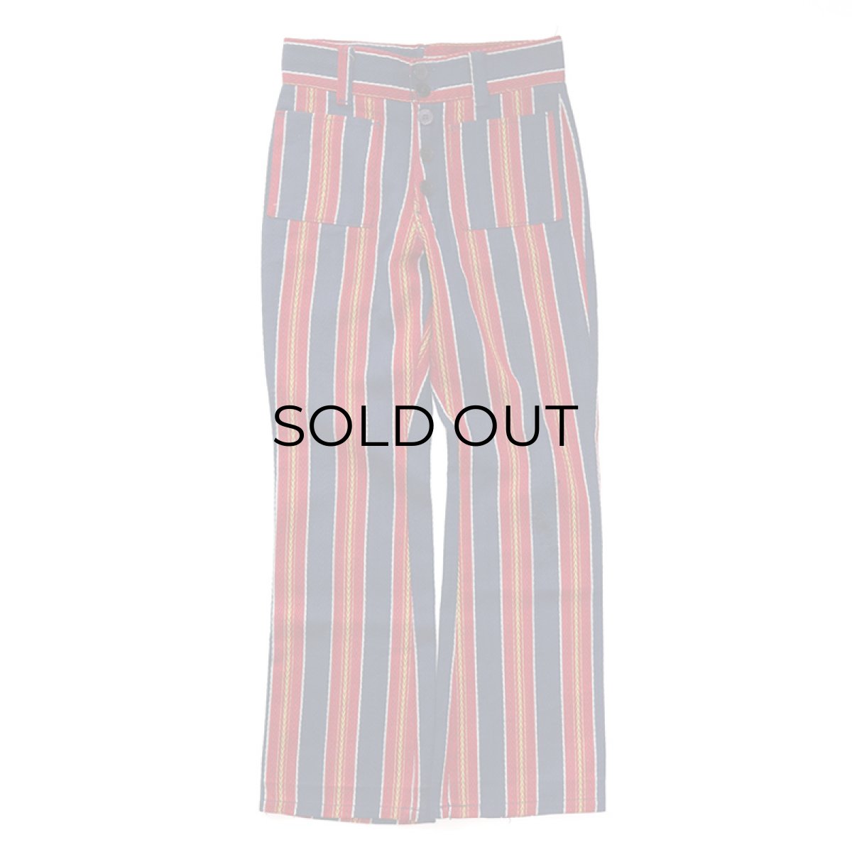 画像2: 70's MANN STRIPE FLARE PANTS (2)