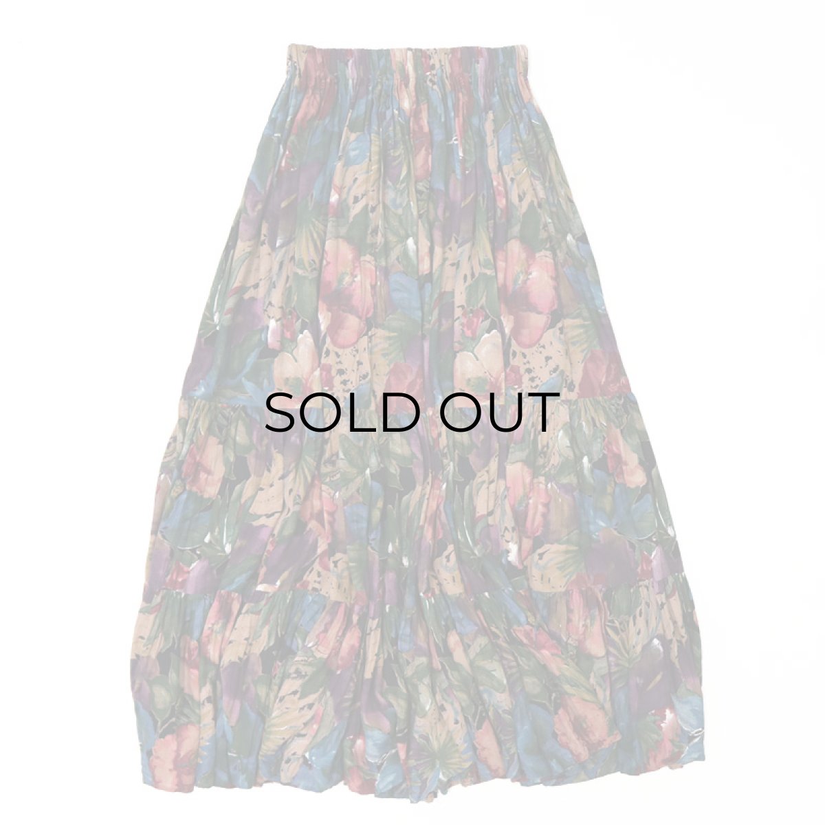 画像2: Coldwater Creek RAYON FLORAL PRINT TIERED MAXI SKIRT (2)