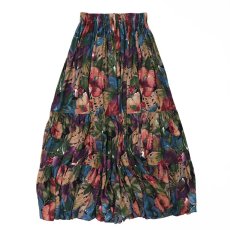 画像2: Coldwater Creek RAYON FLORAL PRINT TIERED MAXI SKIRT (2)