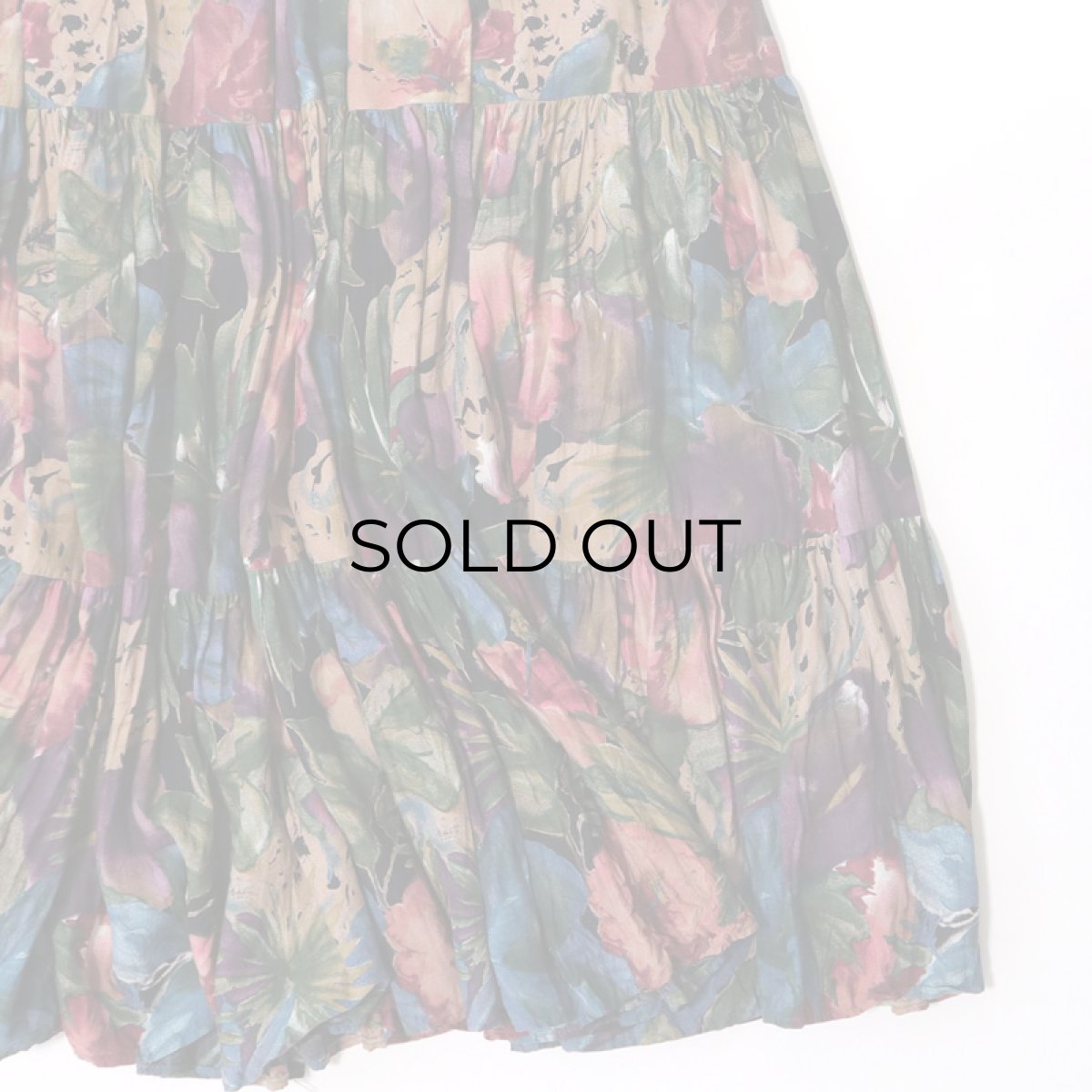 画像5: Coldwater Creek RAYON FLORAL PRINT TIERED MAXI SKIRT (5)