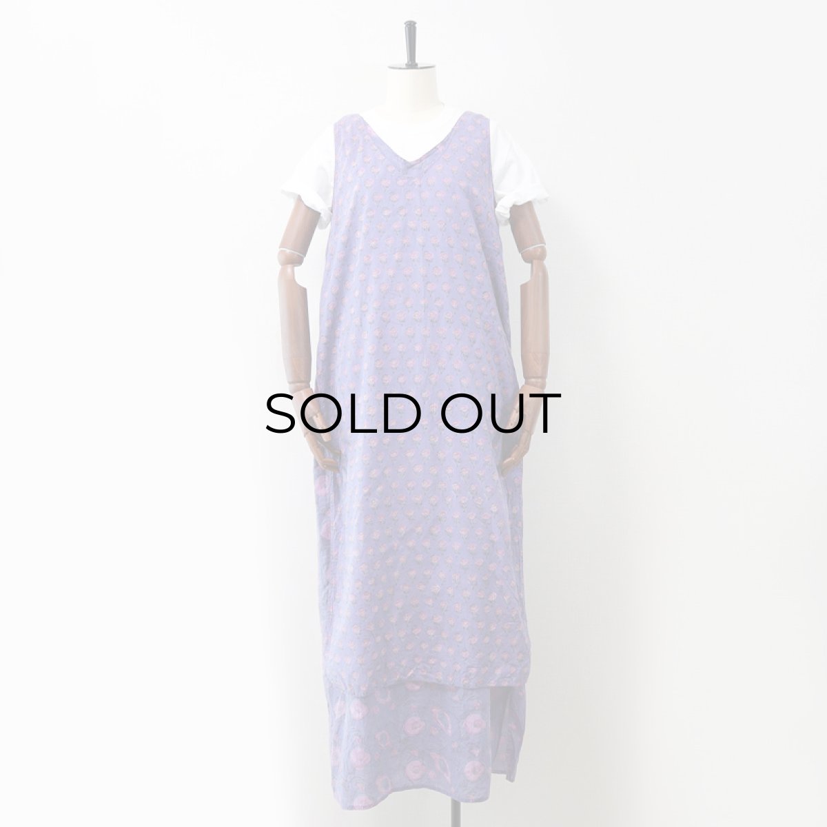 画像11: Timbuktu INDIAN COTTON N/S LAYERED DESIGN DRESS (11)