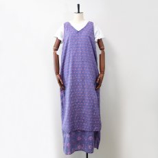 画像11: Timbuktu INDIAN COTTON N/S LAYERED DESIGN DRESS (11)