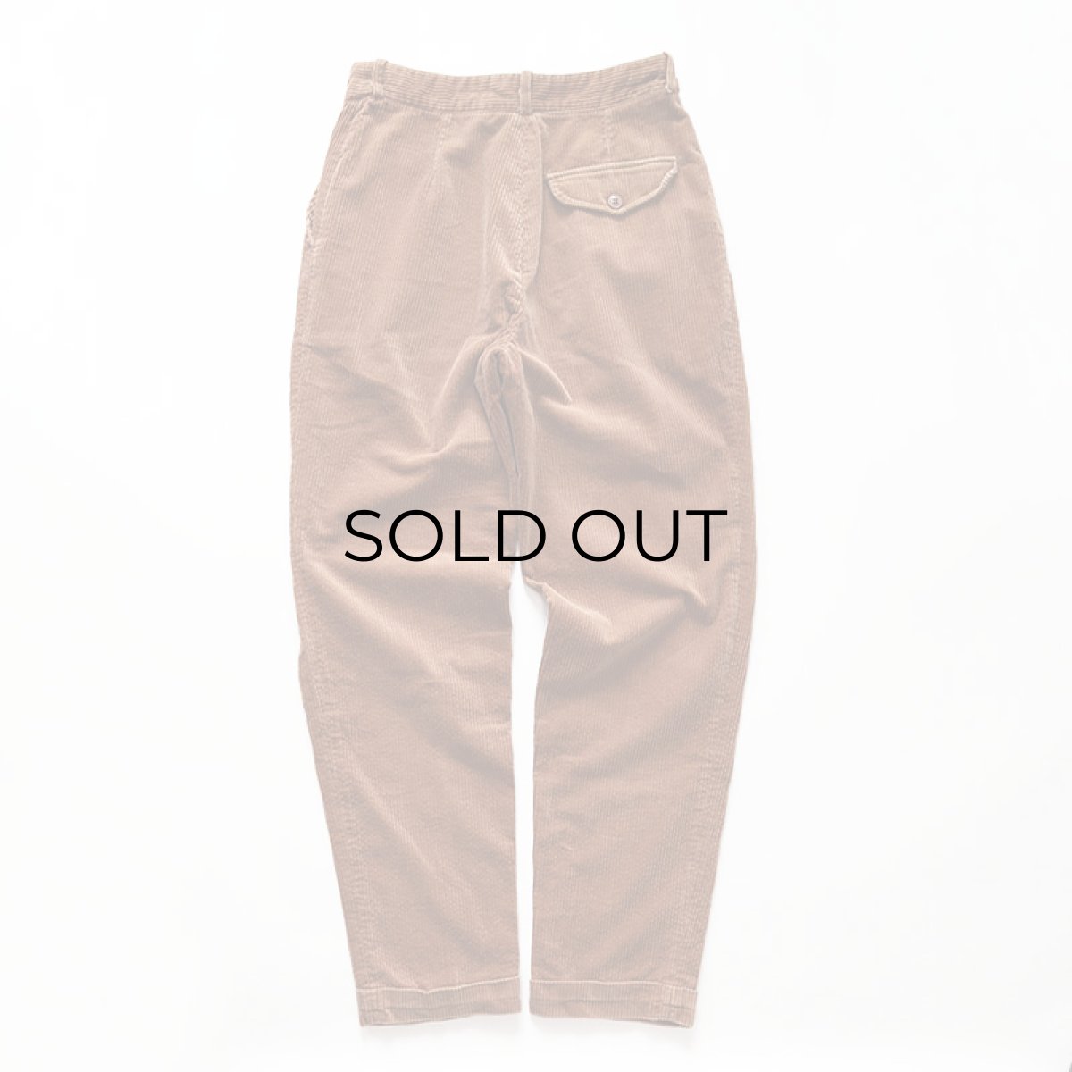 画像2: 80's UNKNOWN BRAND WIDE WALE CORDUROY TUCK PANTS (2)