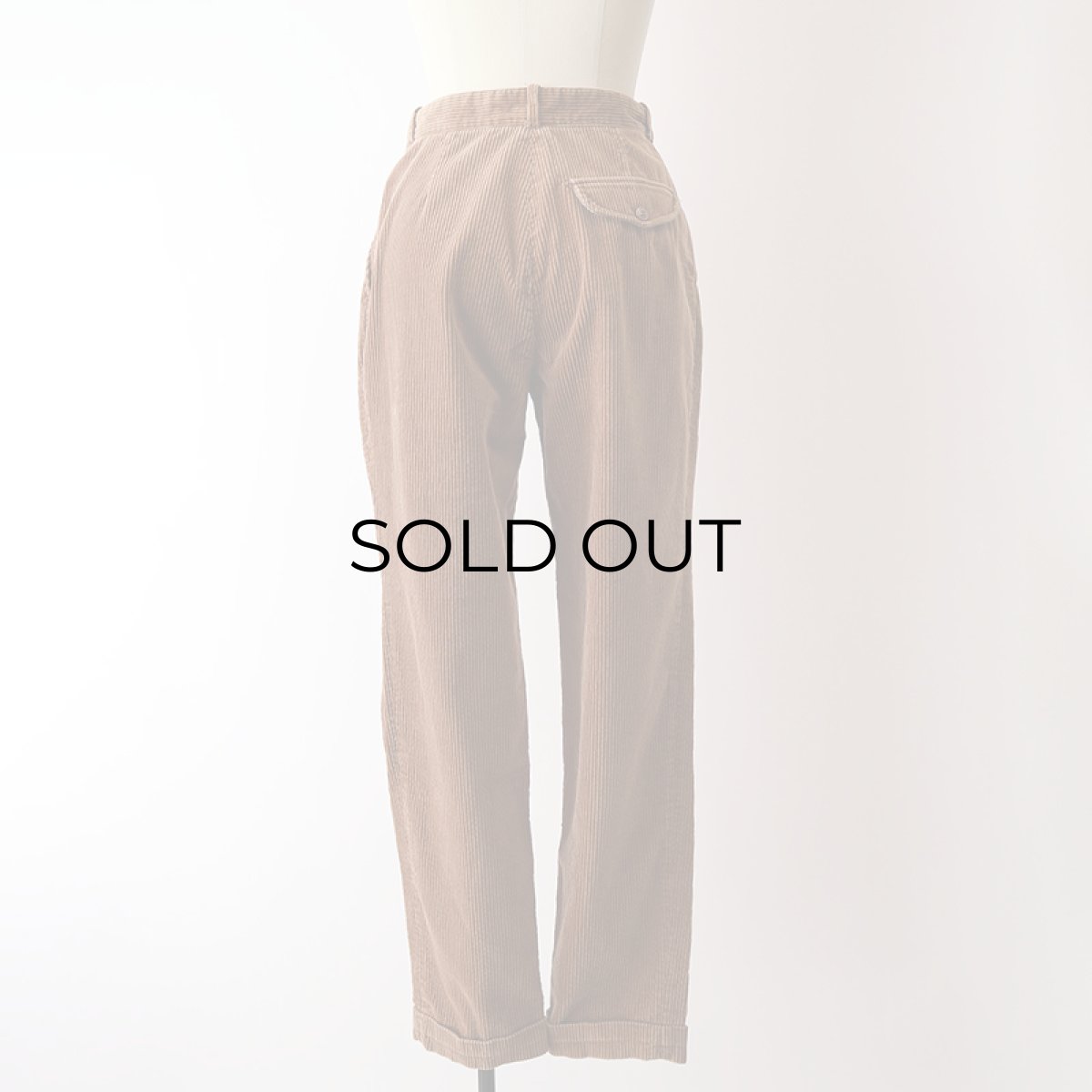 画像10: 80's UNKNOWN BRAND WIDE WALE CORDUROY TUCK PANTS (10)