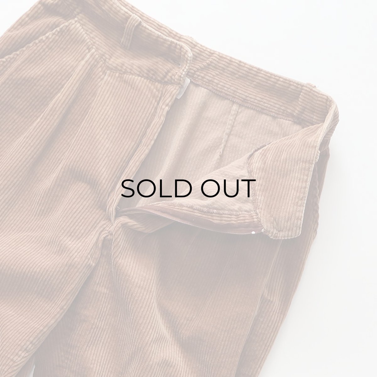 画像3: 80's UNKNOWN BRAND WIDE WALE CORDUROY TUCK PANTS (3)