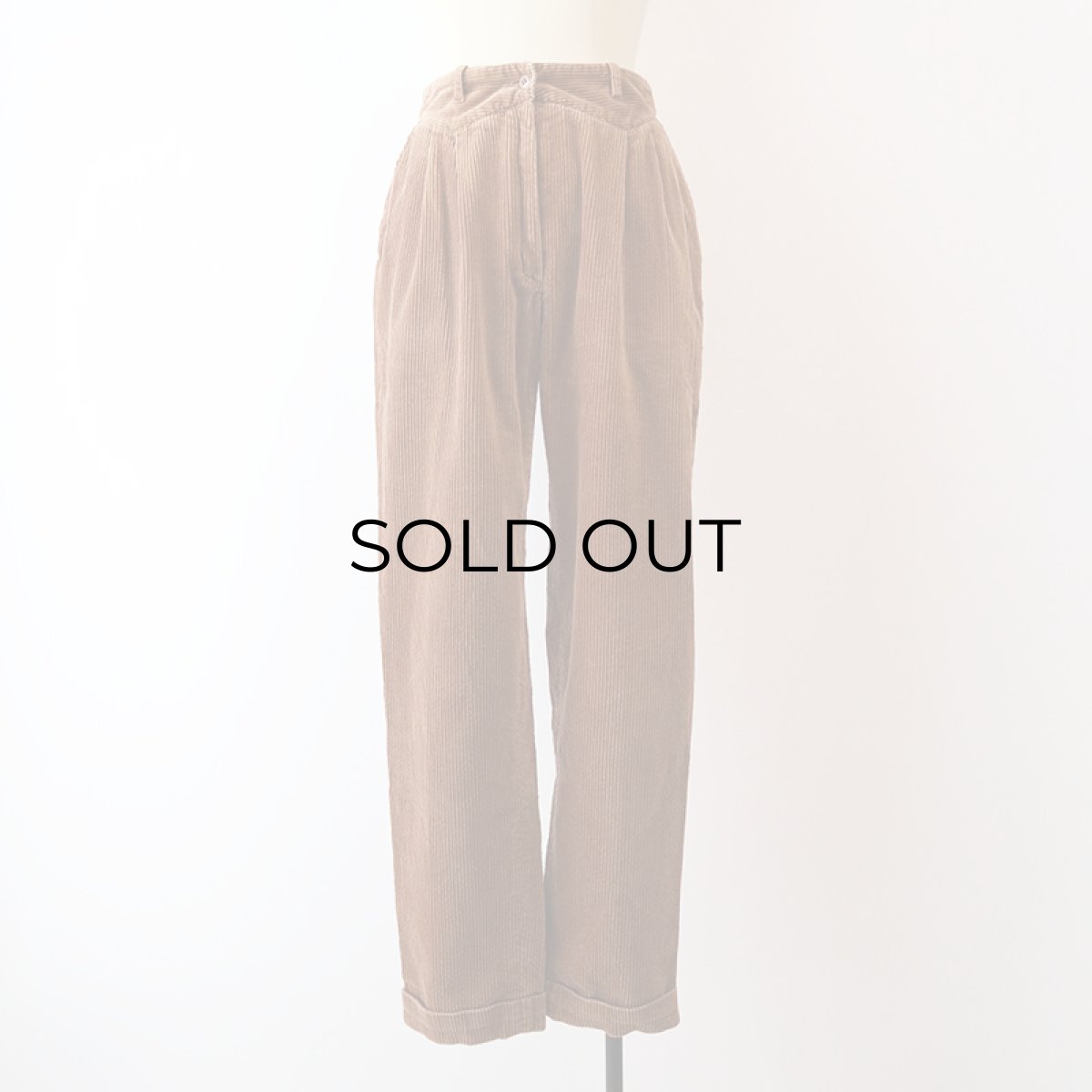 画像8: 80's UNKNOWN BRAND WIDE WALE CORDUROY TUCK PANTS (8)