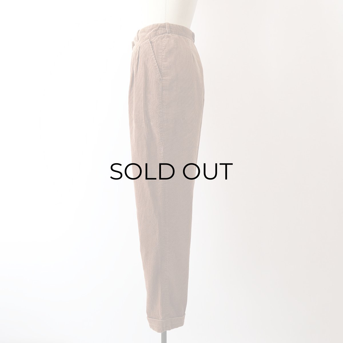 画像9: 80's UNKNOWN BRAND WIDE WALE CORDUROY TUCK PANTS (9)