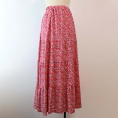 画像3: Pachamama COTTON ALL OVER PATTERN TIERED MAXI SKIRT (3)