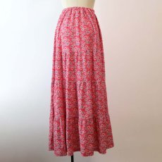 画像1: Pachamama COTTON ALL OVER PATTERN TIERED MAXI SKIRT (1)