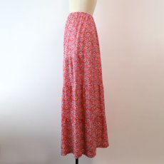 画像2: Pachamama COTTON ALL OVER PATTERN TIERED MAXI SKIRT (2)