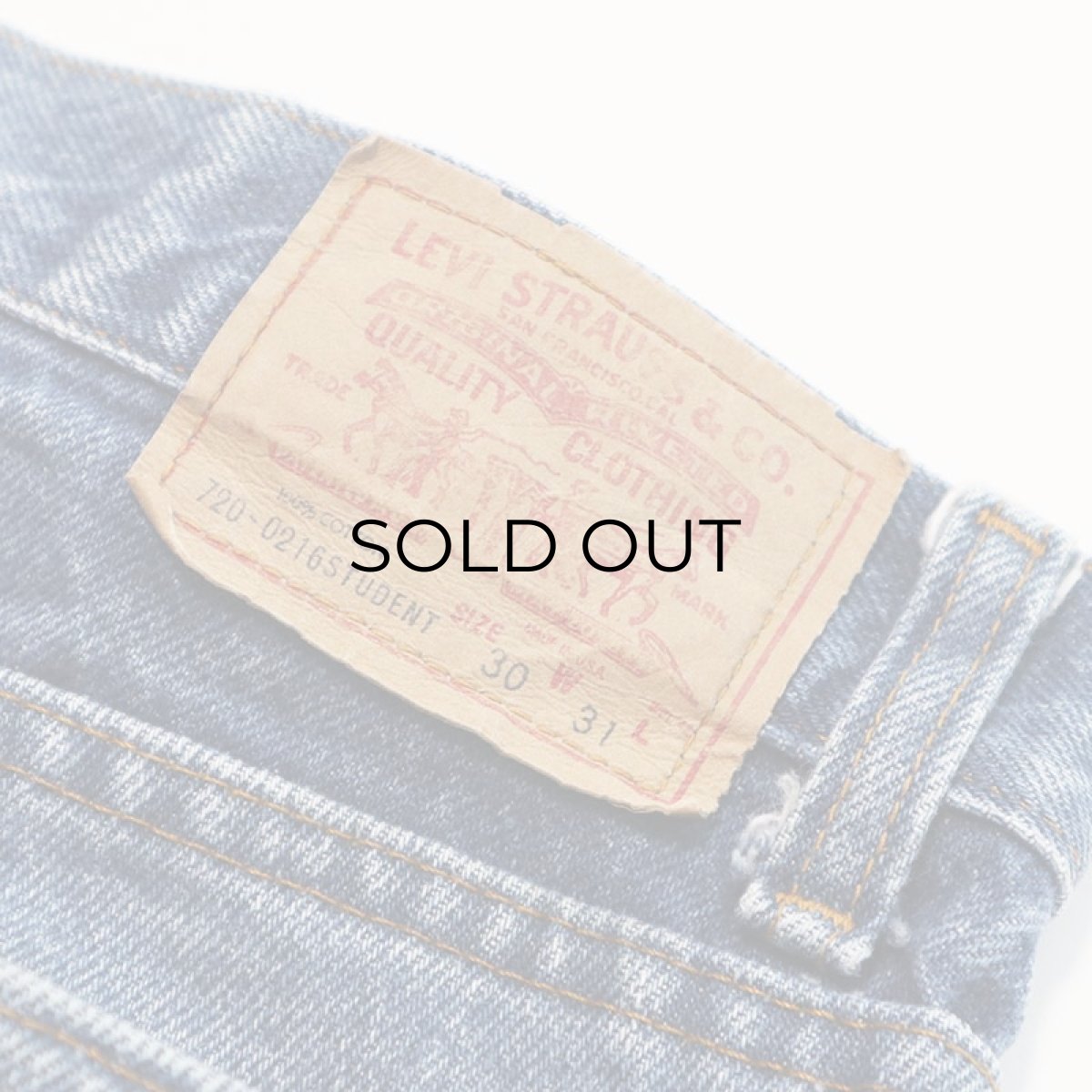 画像8: 80's LEVI'S 720 STUDENT MODEL DENIM STRAIGHT PANTS "made in USA" 【W30 x L31 程度】 (8)