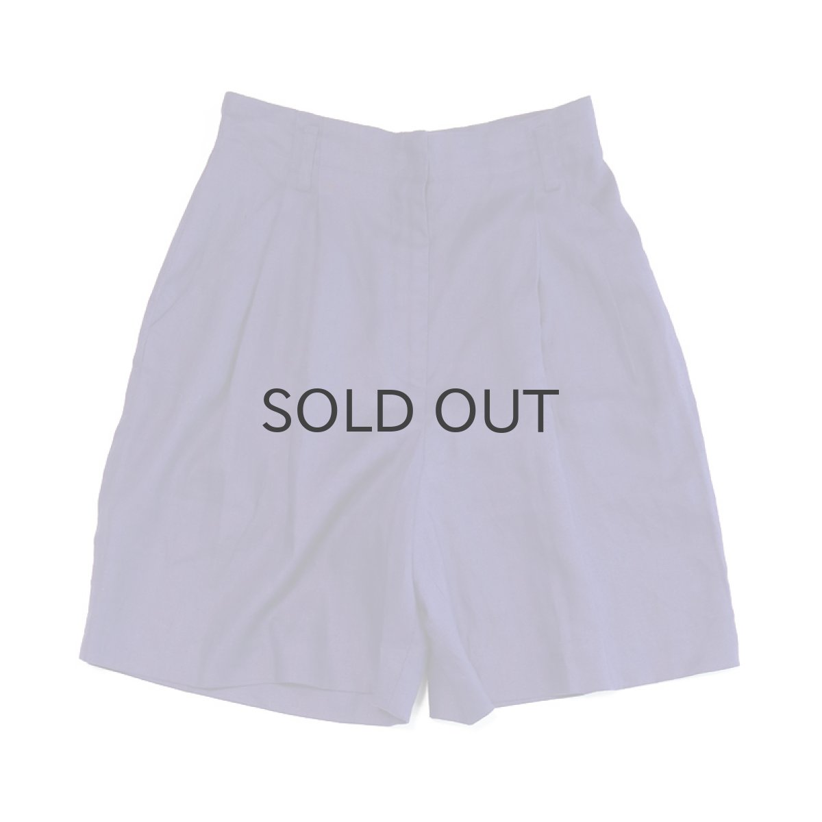 画像1: VALERIE STEVENS LINEN TUCK SHORTS (1)