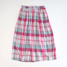 画像2: UNKNOWN BRAND INDIAN COTTON MADRAS CHECK SKIRT (2)