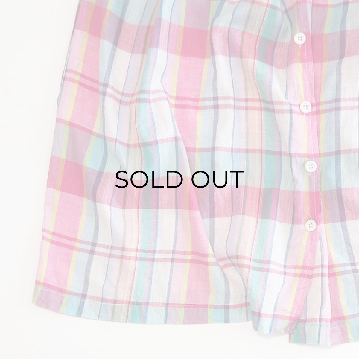 画像4: UNKNOWN BRAND INDIAN COTTON MADRAS CHECK SKIRT (4)