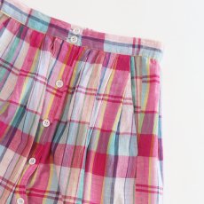 画像3: UNKNOWN BRAND INDIAN COTTON MADRAS CHECK SKIRT (3)