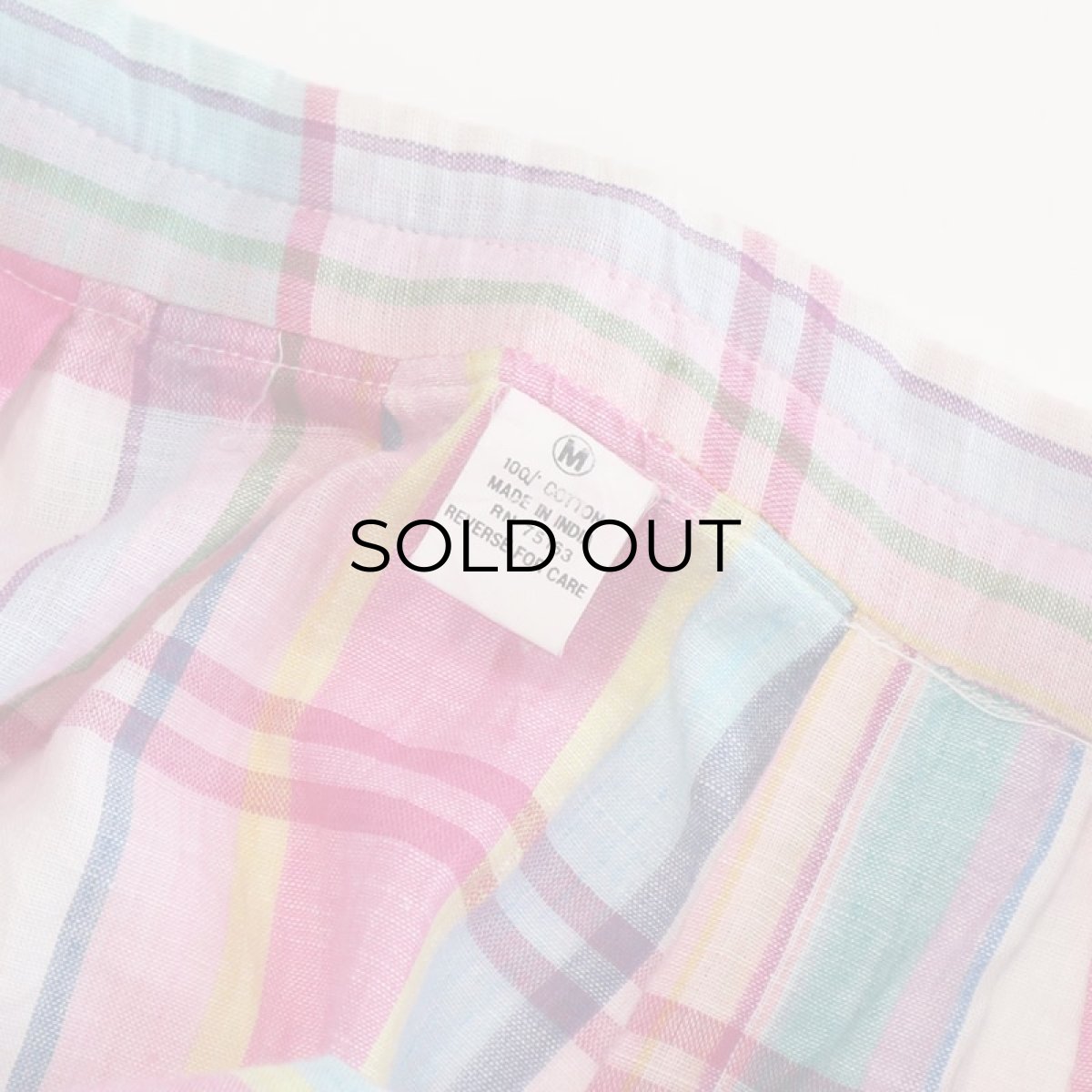 画像6: UNKNOWN BRAND INDIAN COTTON MADRAS CHECK SKIRT (6)