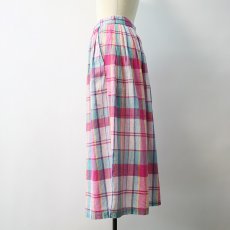 画像8: UNKNOWN BRAND INDIAN COTTON MADRAS CHECK SKIRT (8)