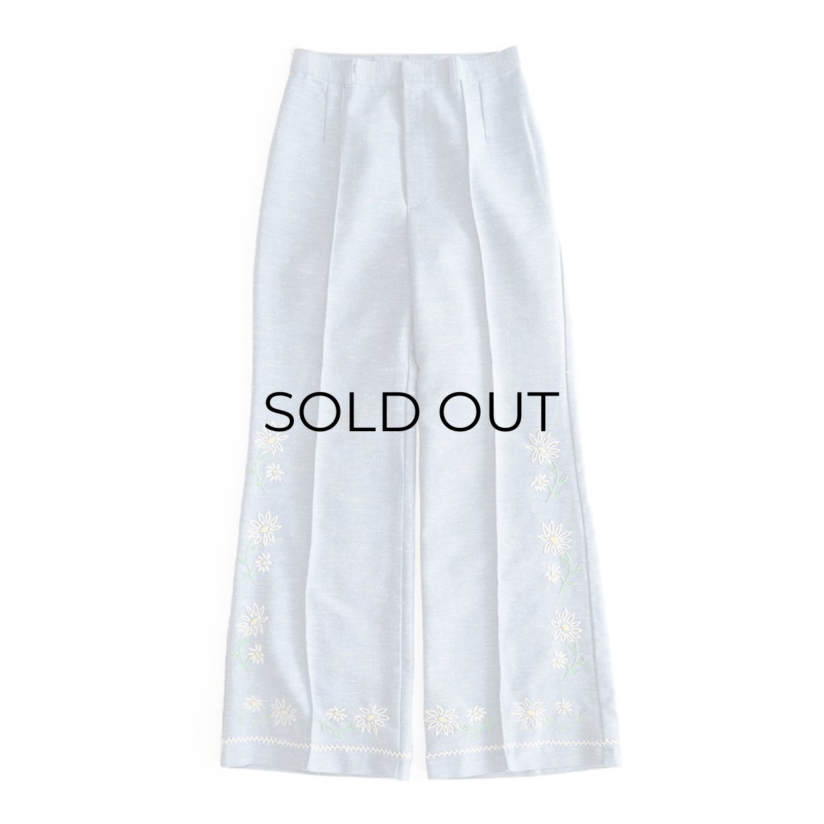 画像1: 70's Lady Wrangler HAND EMBROIDERED FLARE PANTS【W28 x L31 程度】  (1)