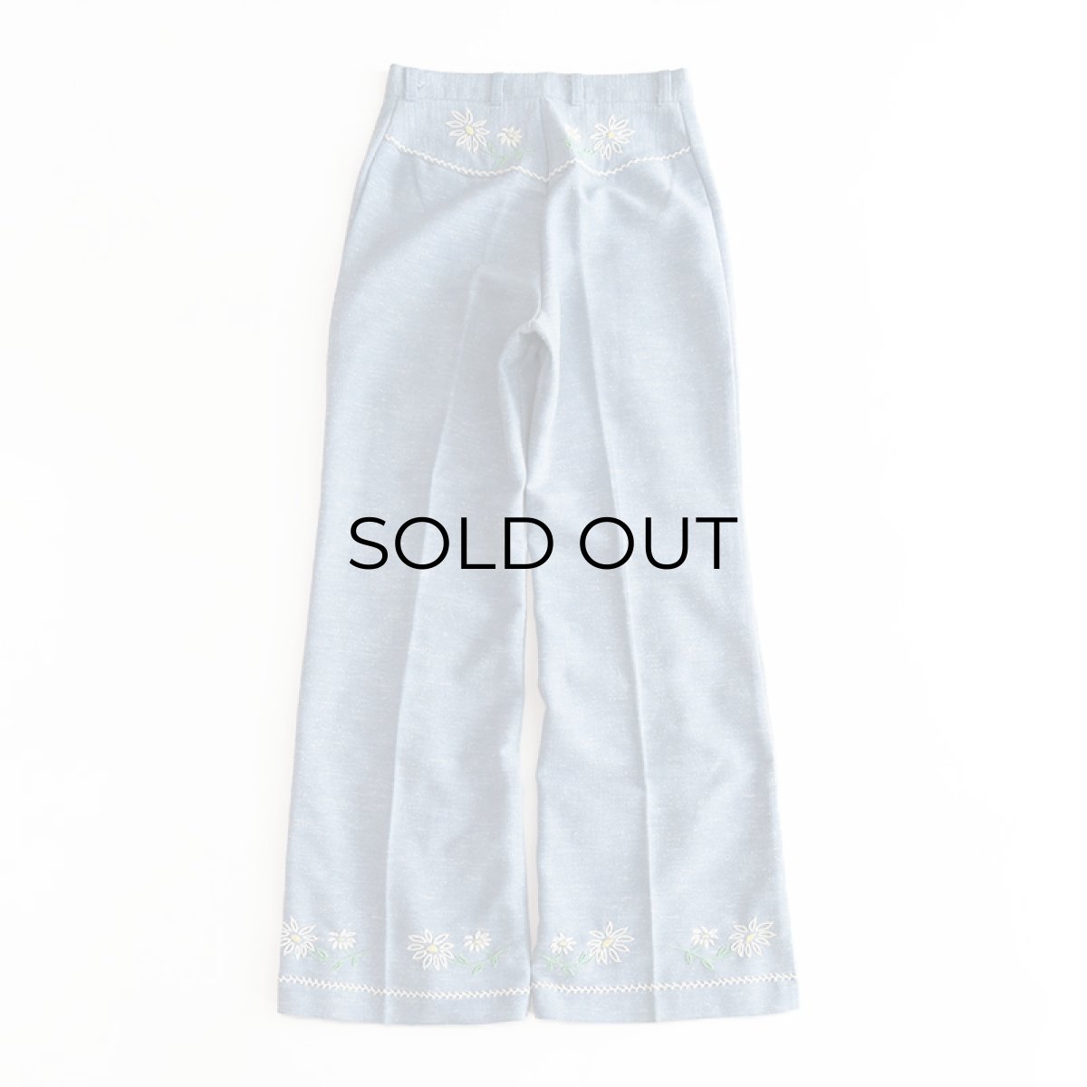 画像3: 70's Lady Wrangler HAND EMBROIDERED FLARE PANTS【W28 x L31 程度】  (3)