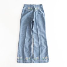 画像3: 70's Lady Wrangler HAND EMBROIDERED FLARE PANTS【W28 x L31 程度】  (3)