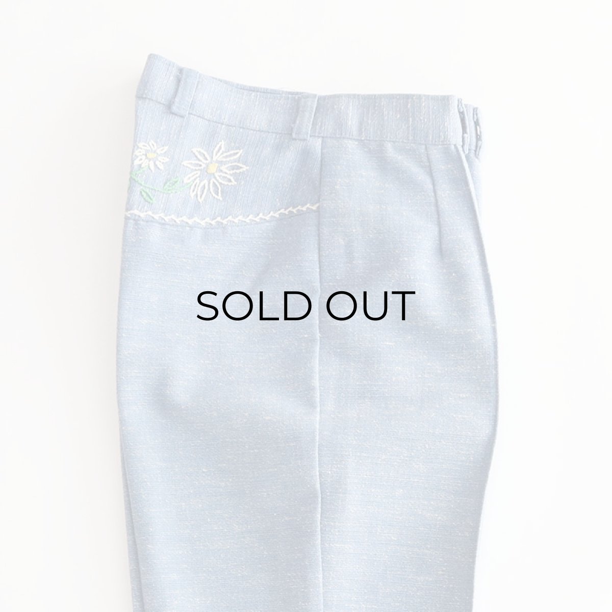 画像7: 70's Lady Wrangler HAND EMBROIDERED FLARE PANTS【W28 x L31 程度】  (7)