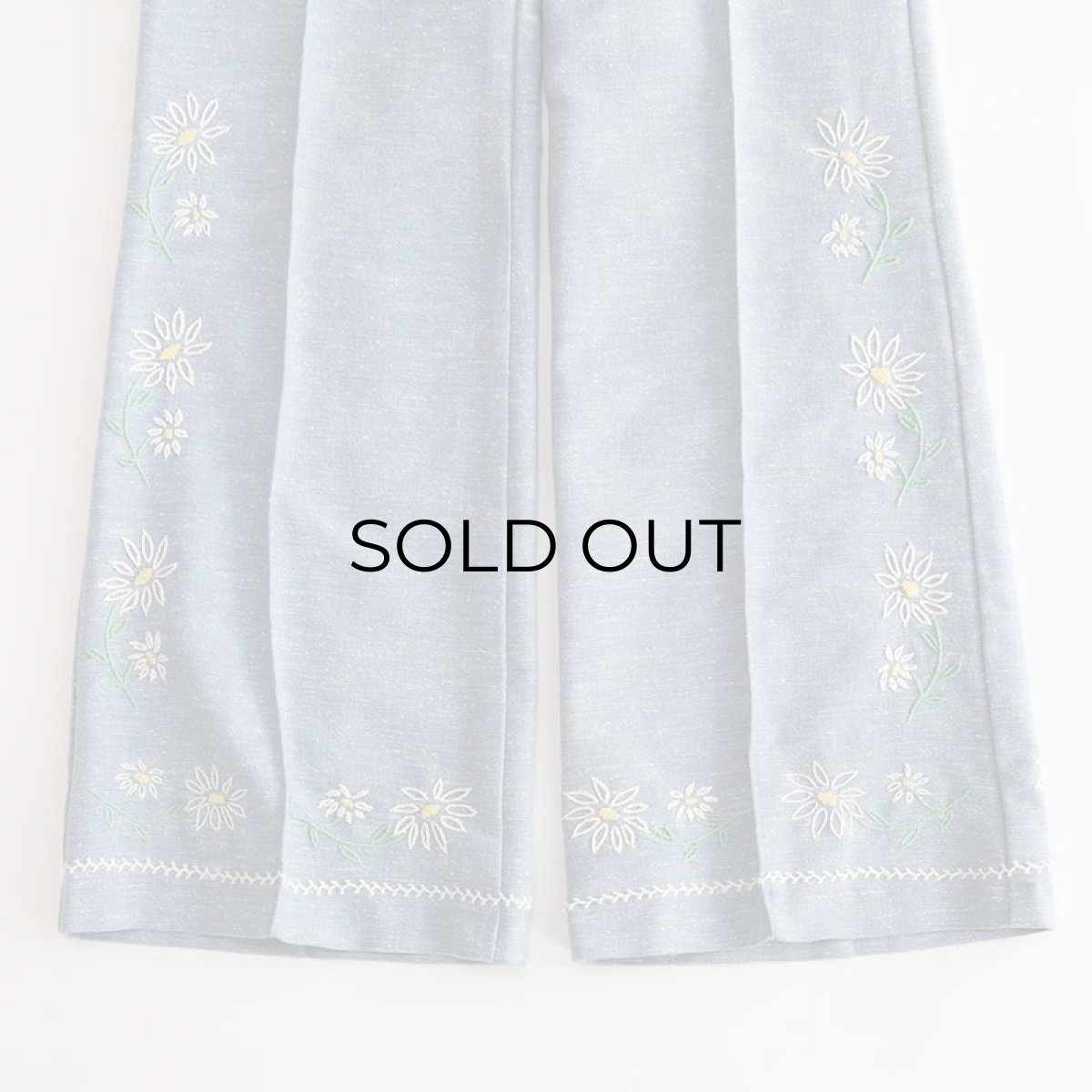 画像5: 70's Lady Wrangler HAND EMBROIDERED FLARE PANTS【W28 x L31 程度】  (5)