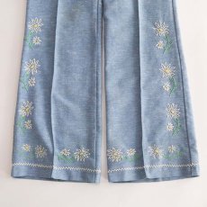 画像5: 70's Lady Wrangler HAND EMBROIDERED FLARE PANTS【W28 x L31 程度】  (5)
