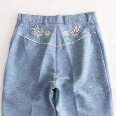 画像6: 70's Lady Wrangler HAND EMBROIDERED FLARE PANTS【W28 x L31 程度】  (6)