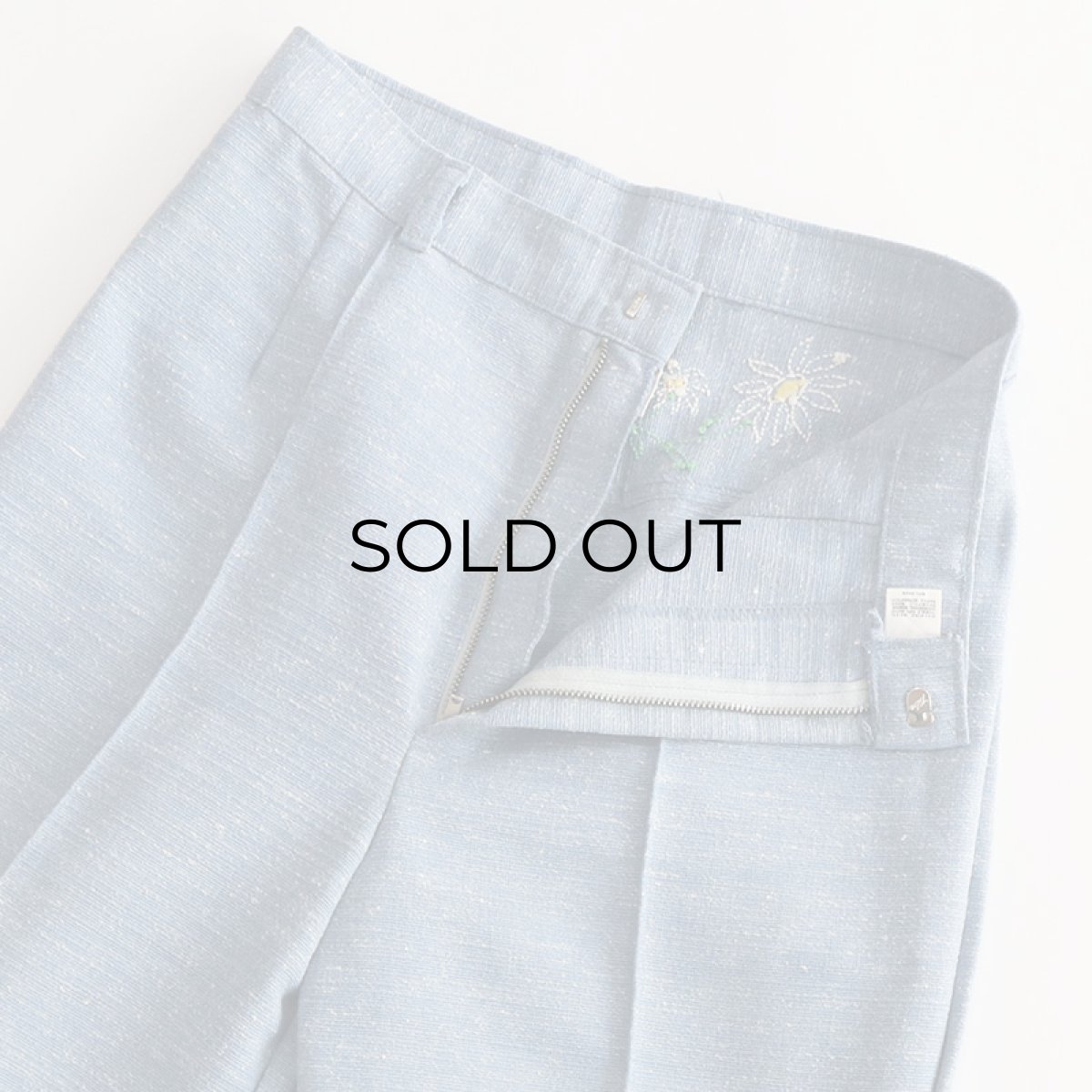 画像4: 70's Lady Wrangler HAND EMBROIDERED FLARE PANTS【W28 x L31 程度】  (4)